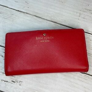 Red Kate Spade Staci Wallet